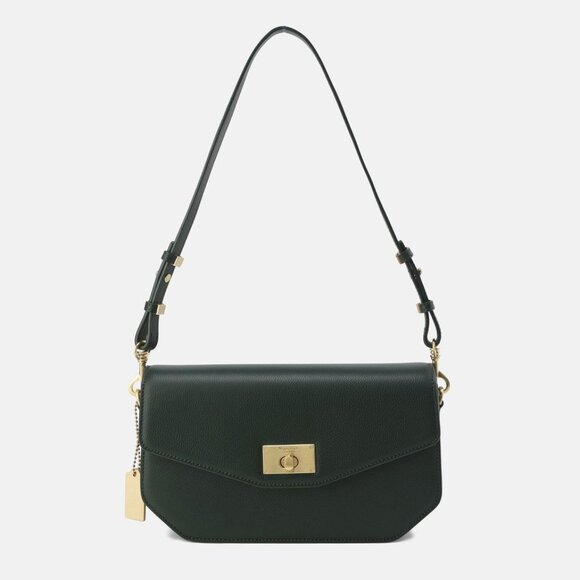 NWT MONCRIEF LONDON Taylor Forest Green Leather Shoulder Bag - Picture 7 of 10